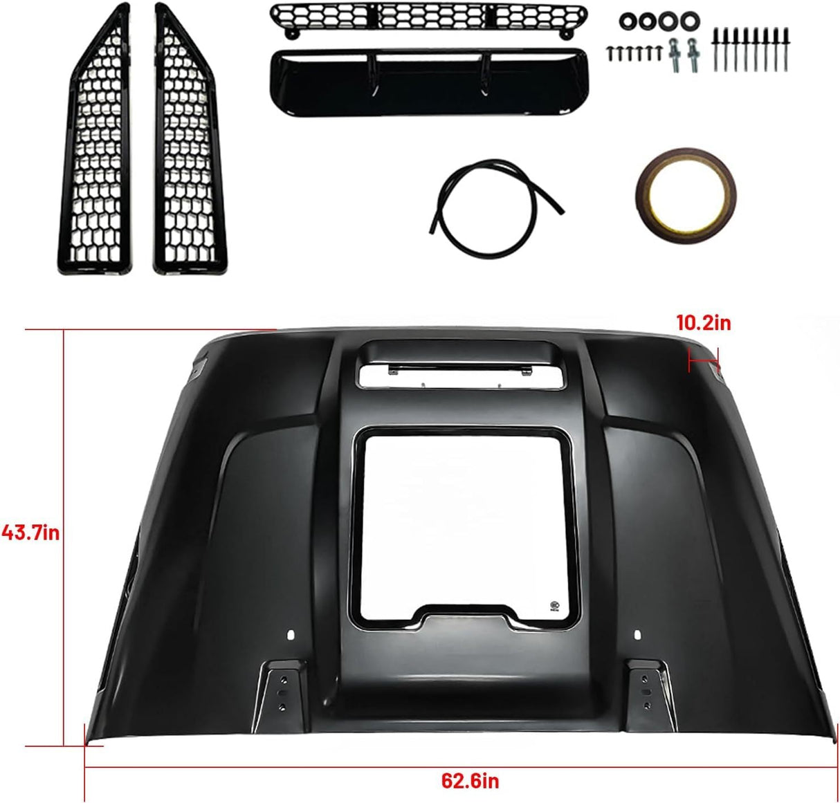Replacement Hood Vented Heat Dispersion Fits for 2007 - 2018 Jeep Wrangler JK JKU - Fab Heavy Parts