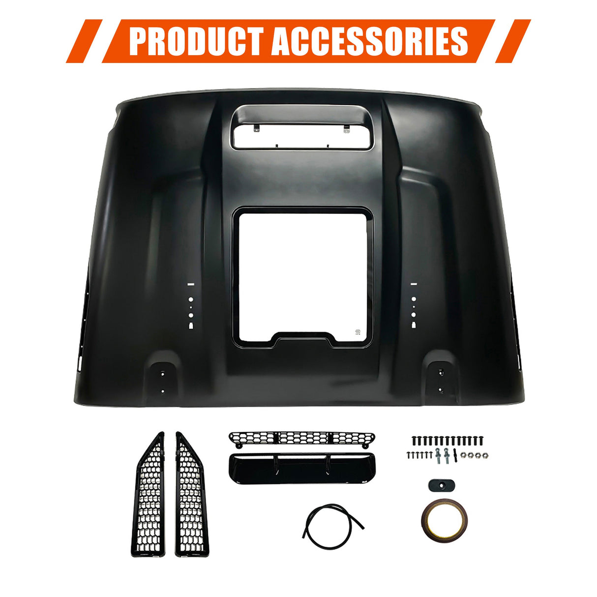 Replacement Hood Vented Heat Dispersion Fits for 2007 - 2018 Jeep Wrangler JK JKU - Fab Heavy Parts