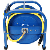 Retractable Air Hose Reel 3/8" x 100 Feet 300 PSI Spring - Driven Steel Heavy Duty Industrial Hybrid Hose Portable - Fab Heavy Parts