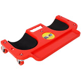 Rolling Knee Creeper Durable Knee Pads with 360 Degree Turn Casters and Tool Tray for Garage Workshop Garden - Red - Fab Heavy Parts