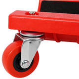 Rolling Knee Creeper Durable Knee Pads with 360 Degree Turn Casters and Tool Tray for Garage Workshop Garden - Red - Fab Heavy Parts