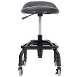 Rolling Padded Shop Seat with Wheels Adjustable Height Mechanic Stool for Garage Workshop Home - Fab Heavy Parts