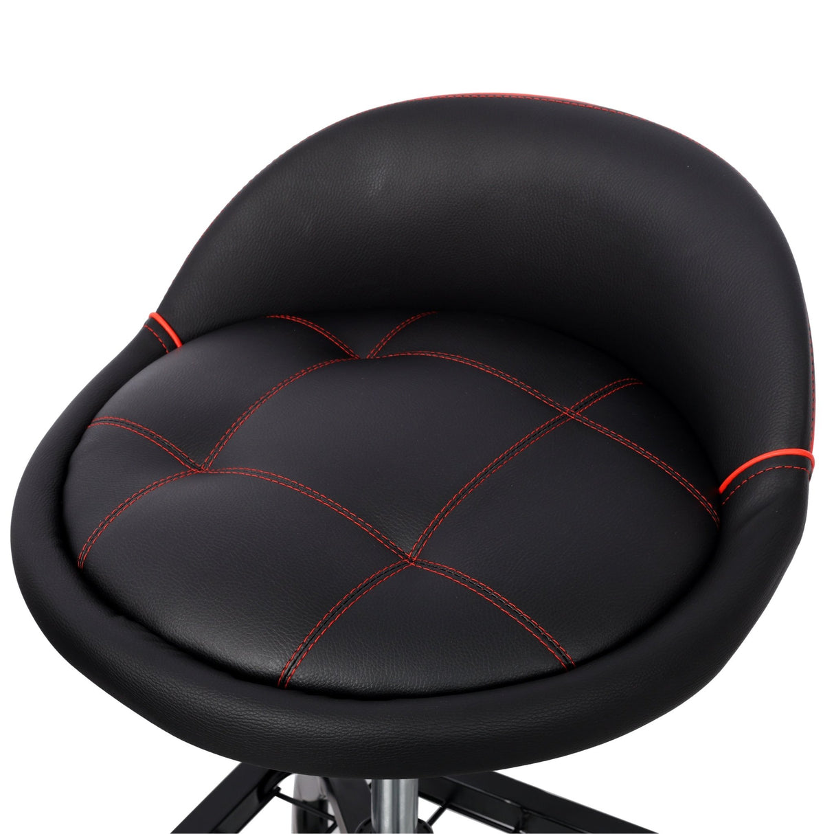 Rolling Padded Shop Seat with Wheels Adjustable Height Mechanic Stool for Garage Workshop Home - Fab Heavy Parts