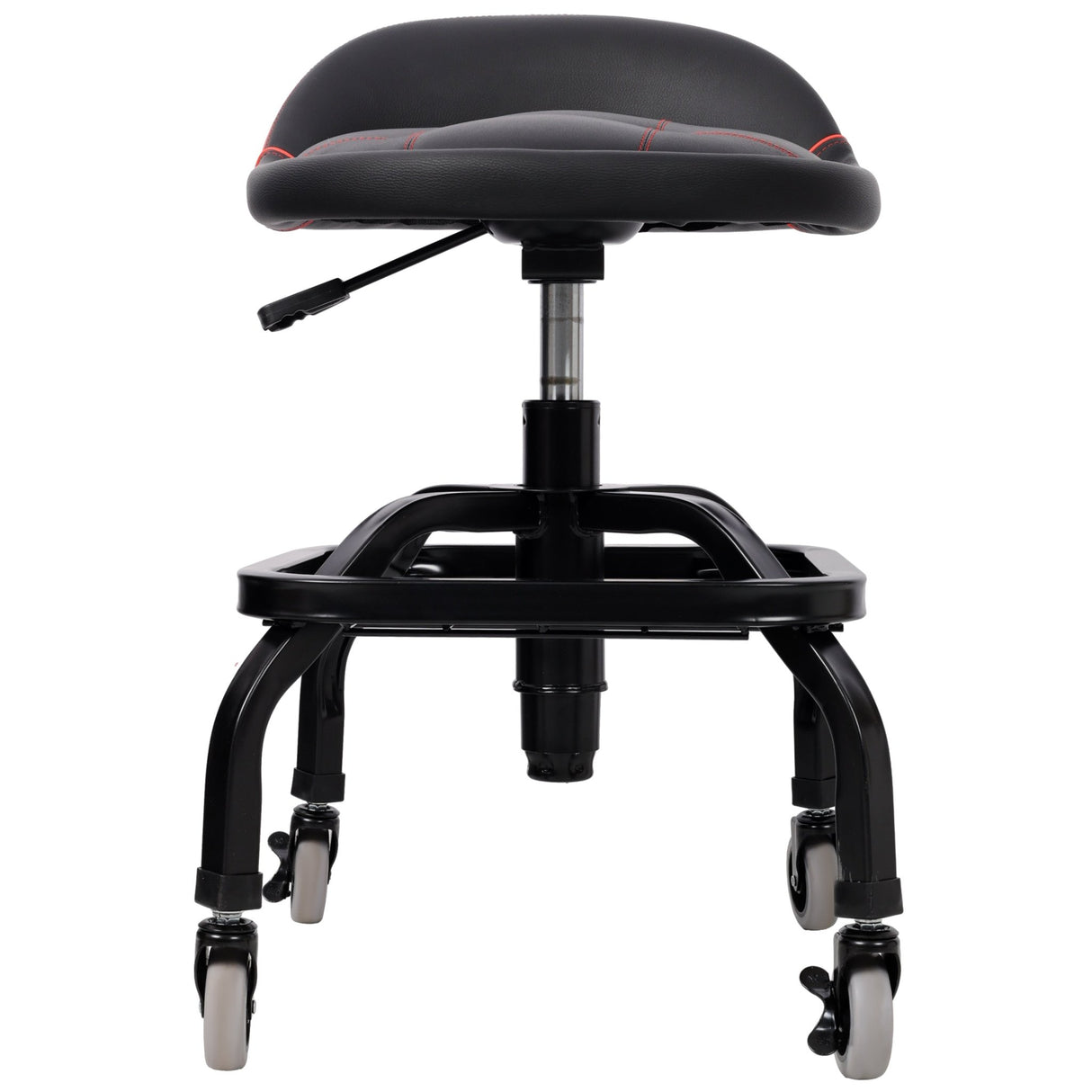 Rolling Padded Shop Seat with Wheels Adjustable Height Mechanic Stool for Garage Workshop Home - Fab Heavy Parts