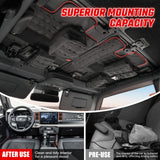 Roof Liner Organizer Overhead Storage Jacket For Ford Bronco 2021 - 2024 2/4 Doors Roof Tactical Vest Accessories With 5 Molle Pouch - Fab Heavy Parts