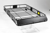 Roof Rack Basket With Net Rooftop Steel Roof Rack Cargo Carrier with 250 Lbs Capacity Extension Black Car Top Luggage Holder 64"x 39" Universal for SUV Wagon Seden - Fab Heavy Parts