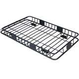Rooftop Cargo Carrier Basket Motoring Roof Rack Top Mount Rack 64" Capacity 150 lbs - Black - Fab Heavy Parts