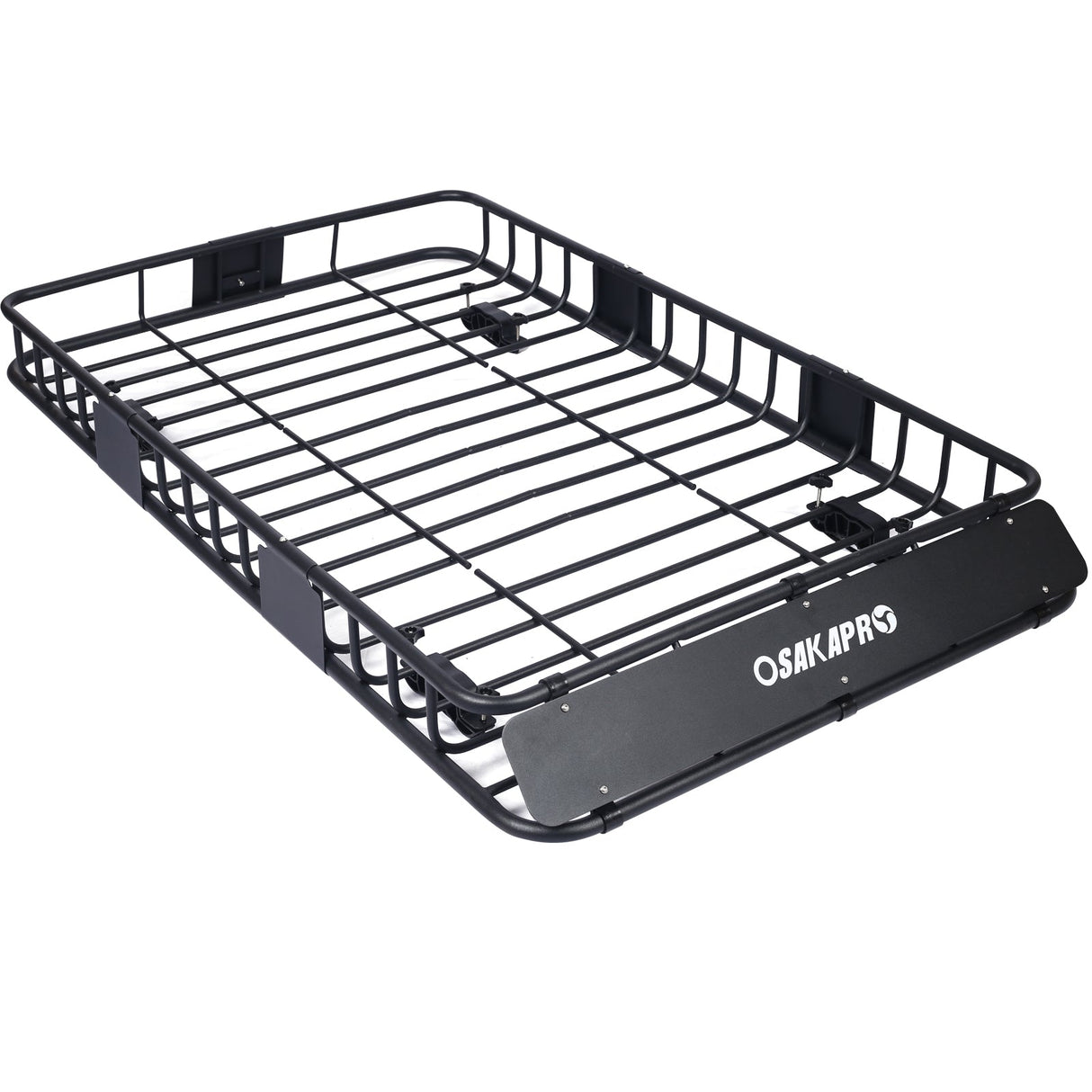 Rooftop Cargo Carrier Basket Motoring Roof Rack Top Mount Rack 64" Capacity 150 lbs - Black - Fab Heavy Parts