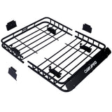 Rooftop Cargo Carrier Basket Rack Mount 42" Steel - Black - Fab Heavy Parts