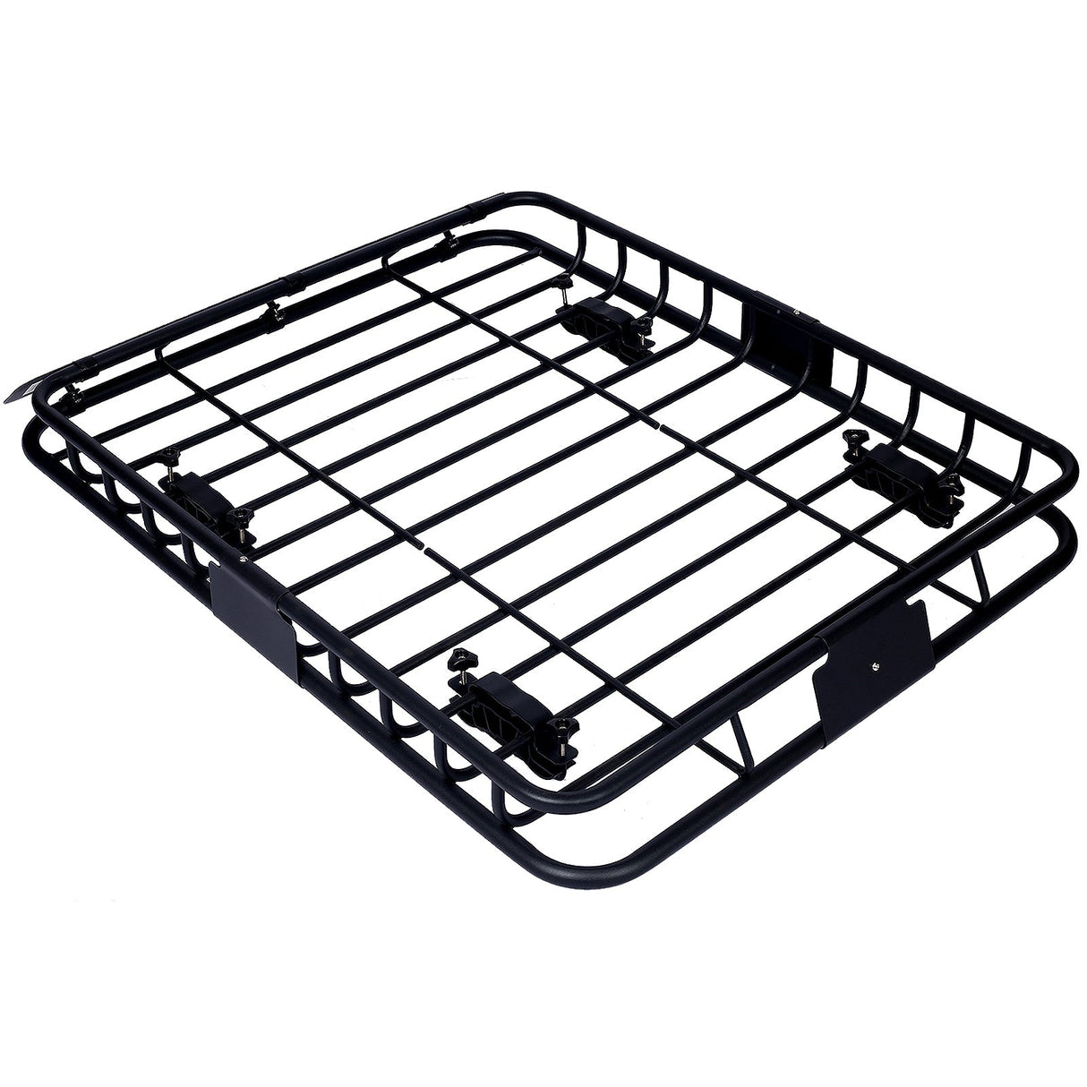 Rooftop Cargo Carrier Basket Rack Mount 42" Steel - Black - Fab Heavy Parts