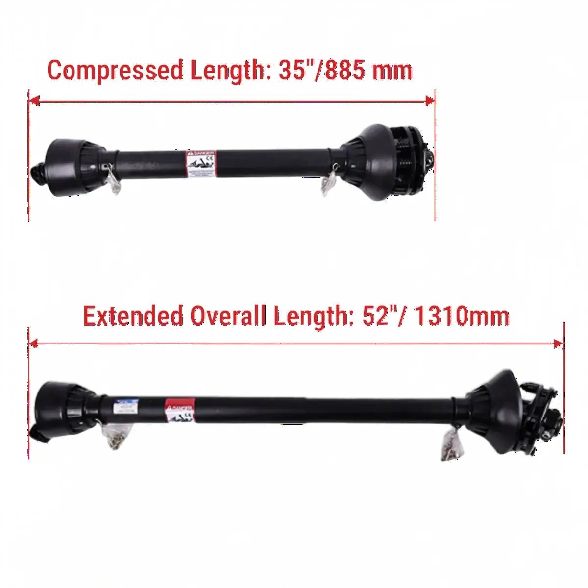 Rotary Cutter PTO Shaft CS53516 for Kubota John Deere King Kutter Bush Hog Rhino Woods - Fab Heavy Parts