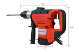 Rotary Hammer 1100W 1 - 1/2" SDS Plus Drill 3 Functions Red Black - Fab Heavy Parts