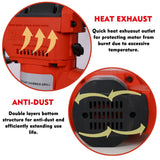 Rotary Hammer 1100W 1 - 1/2" SDS Plus Drill 3 Functions Red Black - Fab Heavy Parts