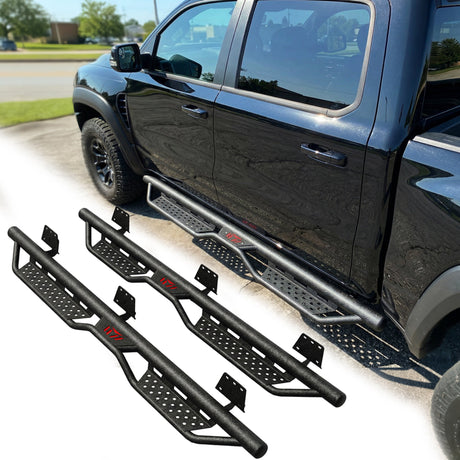 Running Boards Compatible with 2019 - 2026 Dodge Ram 1500 New Body Crew Cab, 6 inch Two - Stair Side Steps Nerf Bars (Excl 19 - 26 1500 Classic) - Fab Heavy Parts