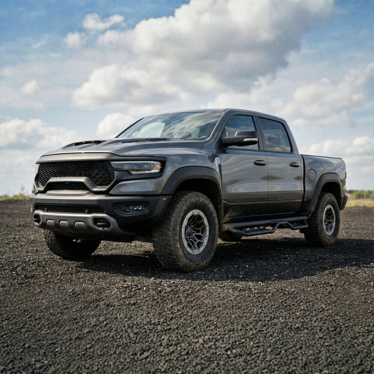 Running Boards Compatible with 2019 - 2026 Dodge Ram 1500 New Body Crew Cab, 6 inch Two - Stair Side Steps Nerf Bars (Excl 19 - 26 1500 Classic) - Fab Heavy Parts
