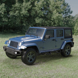 Running Boards Fits For 07 - 18 Jeep Wrangler JK 4 Doors Black Powder Coated Side Steps - Fab Heavy Parts