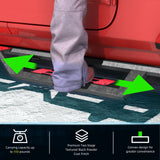 Running Boards Fits For 2007 - 2017 Jeep Wrangler JL 4 Door Black Powder Coated Nerf Bar with Two Stairs Design Two - Color Pedals Switchable Freely - Fab Heavy Parts