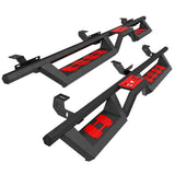 Running Boards Fits For 2007 - 2017 Jeep Wrangler JL 4 Door Black Powder Coated Nerf Bar - Fab Heavy Parts