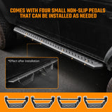 Running Boards Fits for Ford Bronco 4 Door 2021 - 2024 (Not Fit for Sport) Two Stairs Side Steps Anti - Slip Drop Down Rock Sliders Step Bars - Fab Heavy Parts