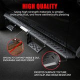 Running Boards Fits for Ford Bronco 4 Door 2021 - 2024 (Not Fit for Sport) Two Stairs Side Steps Anti - Slip Drop Down Rock Sliders Step Bars - Fab Heavy Parts