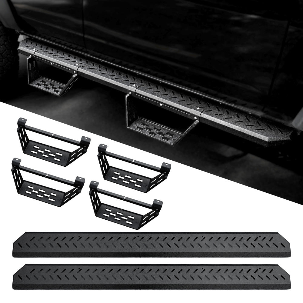 Running Boards Fits for Ford Bronco 4 Door 2021 - 2024 (Not Fit for Sport) Two Stairs Side Steps Anti - Slip Drop Down Rock Sliders Step Bars - Fab Heavy Parts