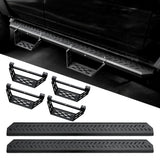 Running Boards Fits for Ford Bronco 4 Door 2021 - 2024 (Not Fit for Sport) Two Stairs Side Steps Anti - Slip Drop Down Rock Sliders Step Bars - Fab Heavy Parts