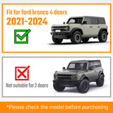 Running Boards Fits for Ford Bronco 4 Door 2021 - 2024 (Not Fit for Sport) Two Stairs Side Steps Anti - Slip Drop Down Rock Sliders Step Bars - Fab Heavy Parts