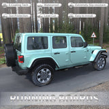 Running Boards For 2018 - 2025 Jeep Wrangler JL 2020 - 2025 Jeep Gladiator JT 4 Doors - Fab Heavy Parts