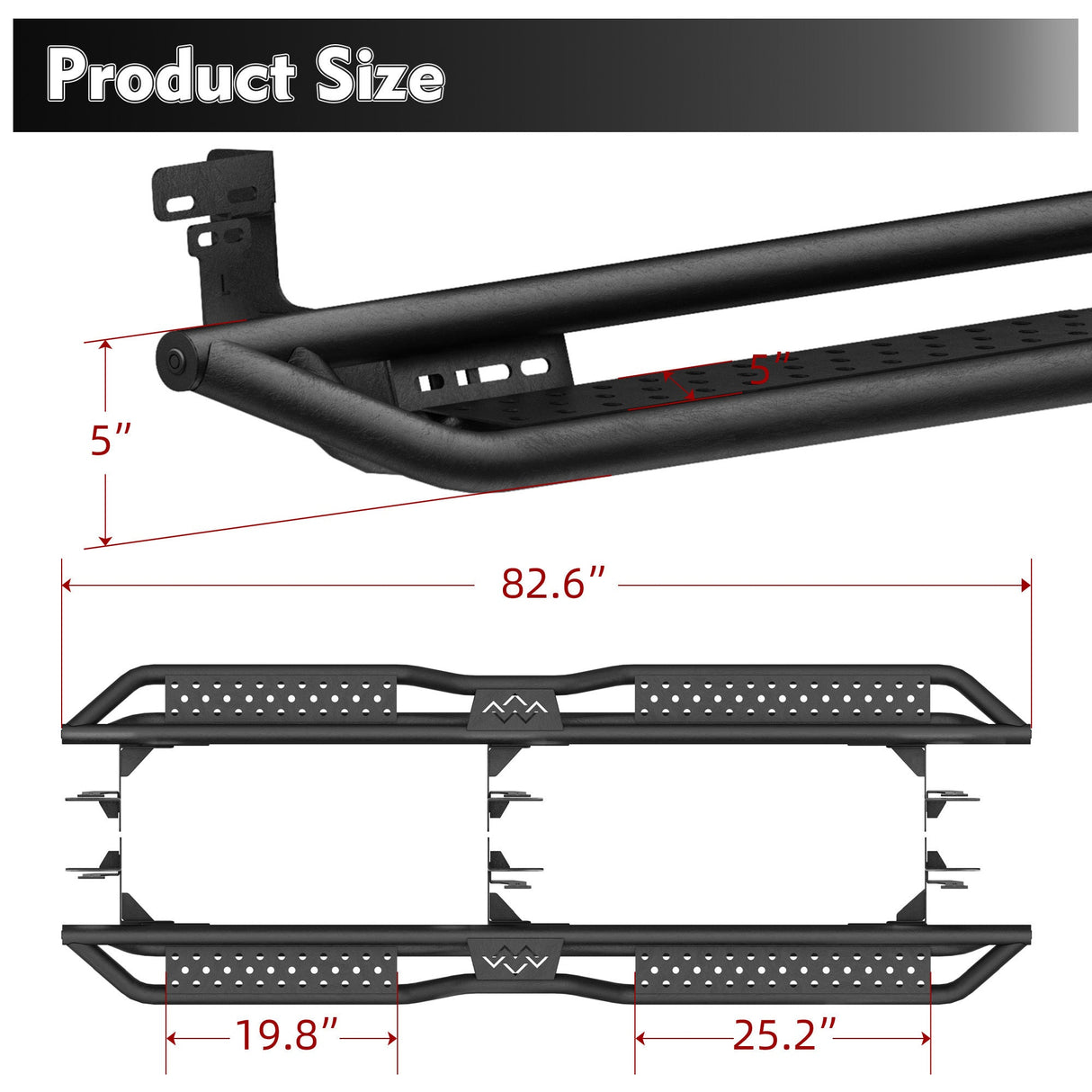 Running Boards Nerf Bars For 09 - 18 Dodge Ram 1500, 2010 - 2026 2500 3500 Crew Cab - Fab Heavy Parts