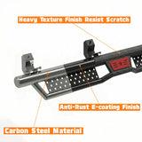 Running Boards with Two Stairs Design All - Steel Build Bolt - on Side Steps Compatible with 2018 - 2026 Jeep Wrangler JL 4 Doors Black Powder Coated Nerf Bar - Fab Heavy Parts