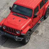 Running Boards with Two Stairs Design All - Steel Build Bolt - on Side Steps Compatible with 2018 - 2026 Jeep Wrangler JL 4 Doors Black Powder Coated Nerf Bar - Fab Heavy Parts
