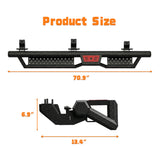 Running Boards with Two Stairs Design All - Steel Build Bolt - on Side Steps Compatible with 2018 - 2026 Jeep Wrangler JL 4 Doors Black Powder Coated Nerf Bar - Fab Heavy Parts