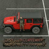 Running Boards with Two Stairs Design All - Steel Build Bolt - on Side Steps Compatible with 2018 - 2026 Jeep Wrangler JL 4 Doors Black Powder Coated Nerf Bar - Fab Heavy Parts