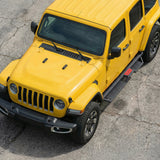 Running Boards with Two Stairs Design All - Steel Build Bolt - on Side Steps Compatible with 2018 - 2026 Jeep Wrangler JL 4 Doors Black Powder Coated Nerf Bar - Fab Heavy Parts