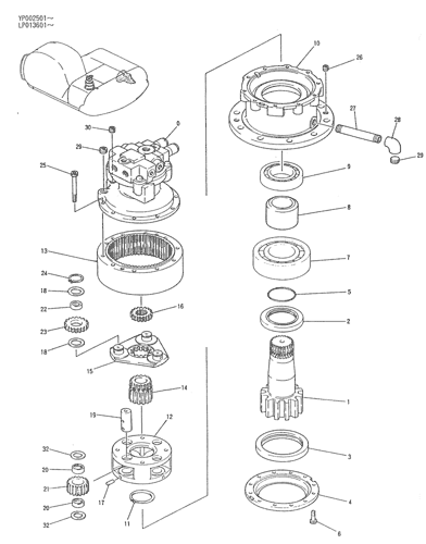 05/903875 Bearing For JCB JS160 JS180 JS200 JS210 JS220 JS190 Swing Device