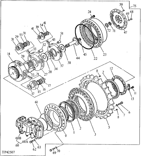 BA 205-1 BA205-1 Lager für Fahrweguntersetzungs-Achsantrieb 205 x 295 x 40 mm