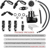 EFI Fuel Pressure Regulator Kit - 0-100 psi Adjustable with Gauge & 6AN Fittings