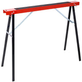 Saw Horses 2 Pack Folding Portable Work Horse with Fast Open Legs for Garage Workshop Fully Assembled - red&black - Fab Heavy Parts