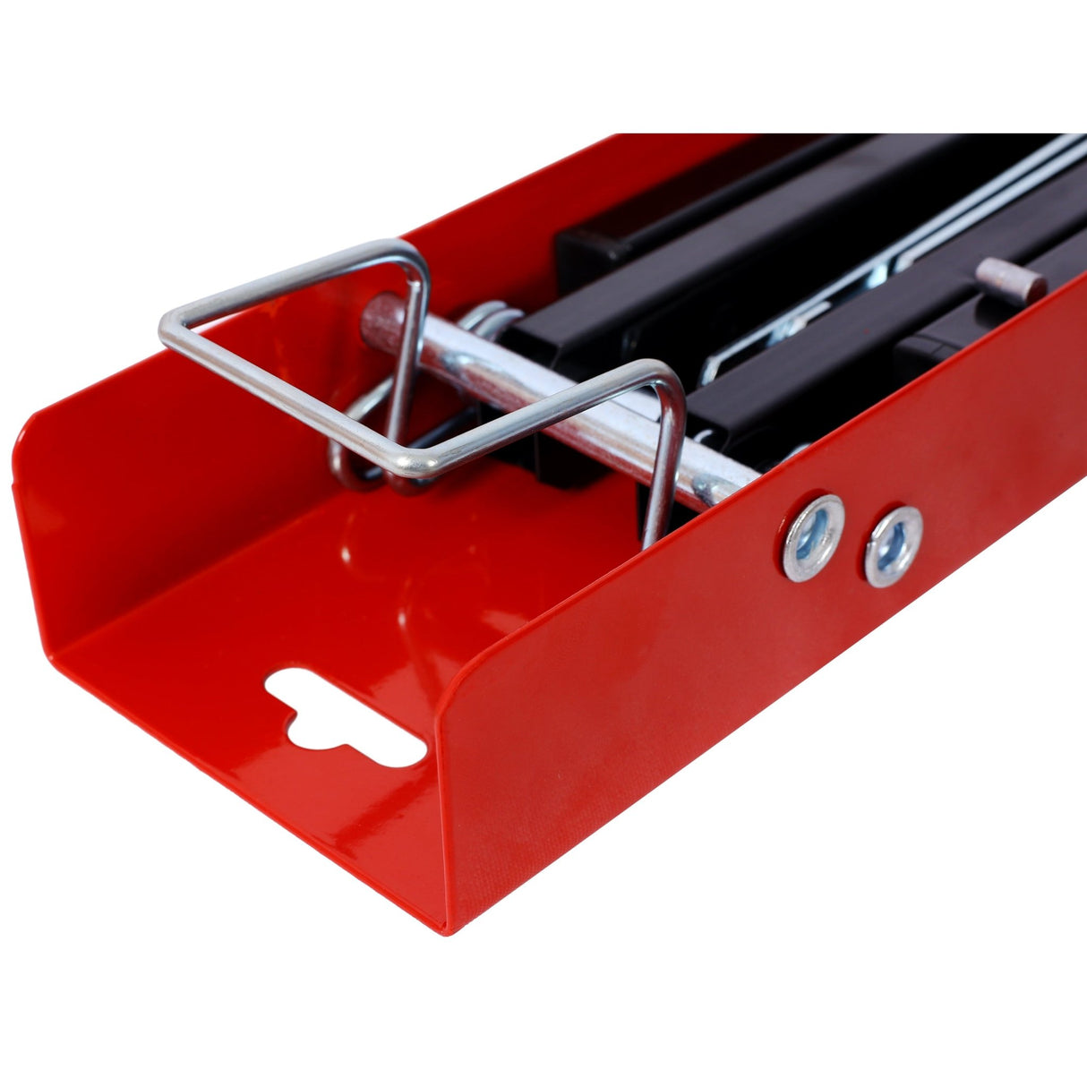 Saw Horses 2 Pack Folding Portable Work Horse with Fast Open Legs for Garage Workshop Fully Assembled - red&black - Fab Heavy Parts
