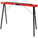 Saw Horses 2 Pack Folding Portable Work Horse with Fast Open Legs for Garage Workshop Fully Assembled - red&black - Fab Heavy Parts