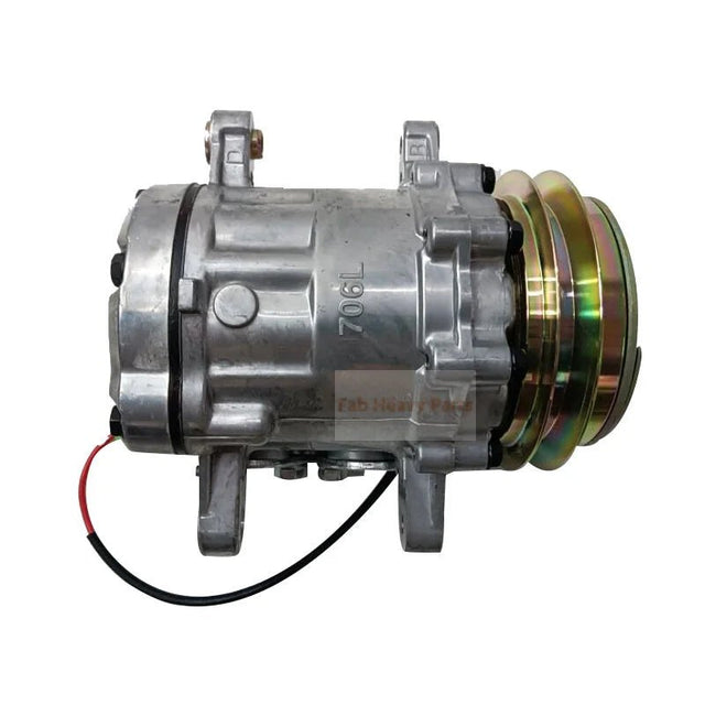 SD7B10 A/C Compressor 22F - 979 - 3300 Fits for Komatsu Excavator PC27MR - 3 PC30MR - 3 PC30MR - 5 PC35MR - 3 PC45MR - 3 PC55MR - 3 PC57 - 7 Wheel Loader WA50 - 6 - Fab Heavy Parts
