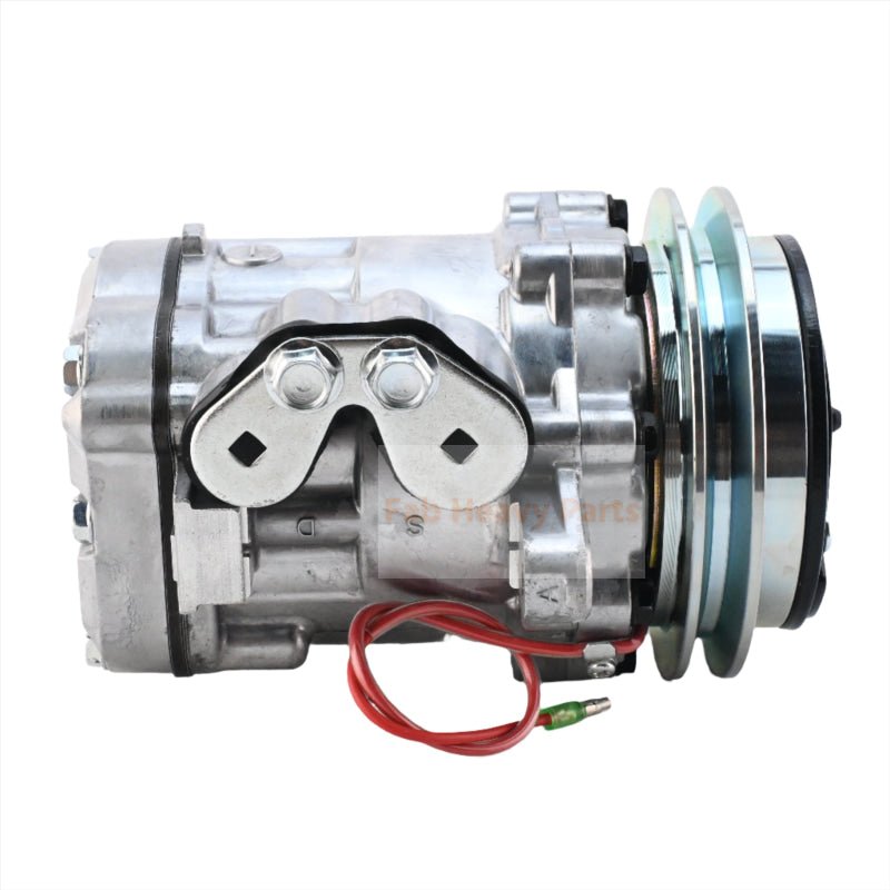 SD7B10 A/C Compressor 4615804 Fits for Hitachi ZX27U - 3 ZX29U - 3 ZX30U - 3 ZX33U - 3 ZX35U - 3 ZX38U - 3 ZX40U - 3 ZX48U - 3 ZX50U - 3 John Deere 35G 35D 27D 50D 50G Excavator - Fab Heavy Parts
