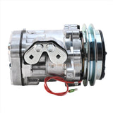 SD7B10 A/C Compressor 4615804 Fits for Hitachi ZX27U - 3 ZX29U - 3 ZX30U - 3 ZX33U - 3 ZX35U - 3 ZX38U - 3 ZX40U - 3 ZX48U - 3 ZX50U - 3 John Deere 35G 35D 27D 50D 50G Excavator - Fab Heavy Parts