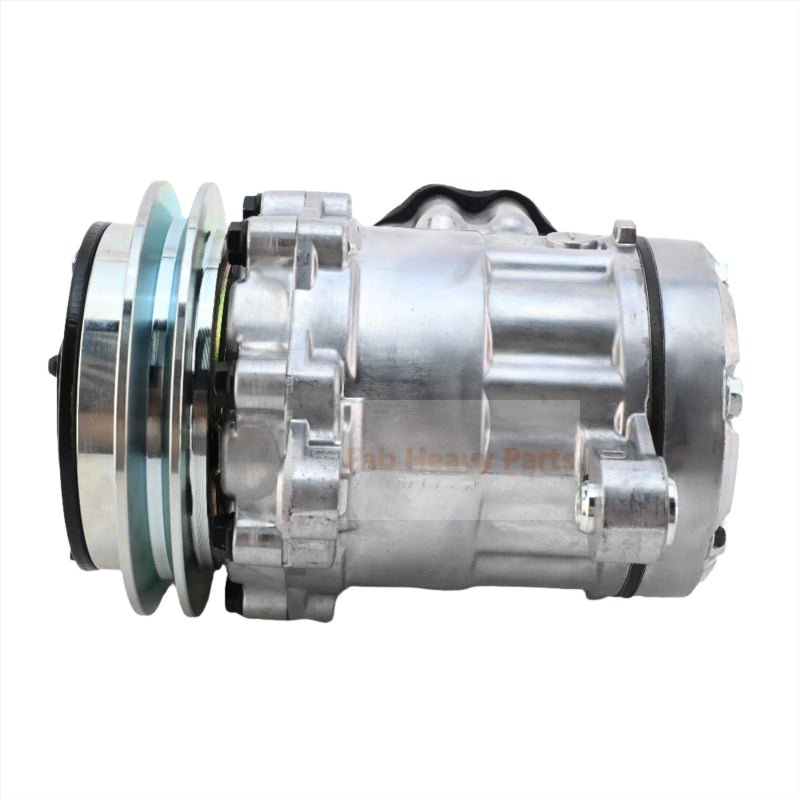 SD7B10 A/C Compressor 4615804 Fits for Hitachi ZX27U - 3 ZX29U - 3 ZX30U - 3 ZX33U - 3 ZX35U - 3 ZX38U - 3 ZX40U - 3 ZX48U - 3 ZX50U - 3 John Deere 35G 35D 27D 50D 50G Excavator - Fab Heavy Parts