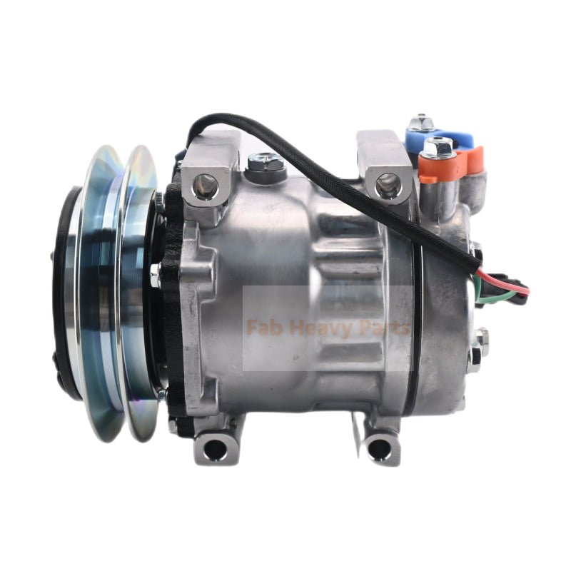 SD7H13 A/C Compressor 4674027 Fits for Hitachi Excavator ZX60USB - 3 ZX60USB - 3F ZX60USBNA - 3 ZX65USB - 3F - Fab Heavy Parts