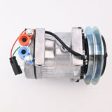SD7H13 A/C Compressor 4674027 Fits for Hitachi Excavator ZX60USB - 3 ZX60USB - 3F ZX60USBNA - 3 ZX65USB - 3F - Fab Heavy Parts