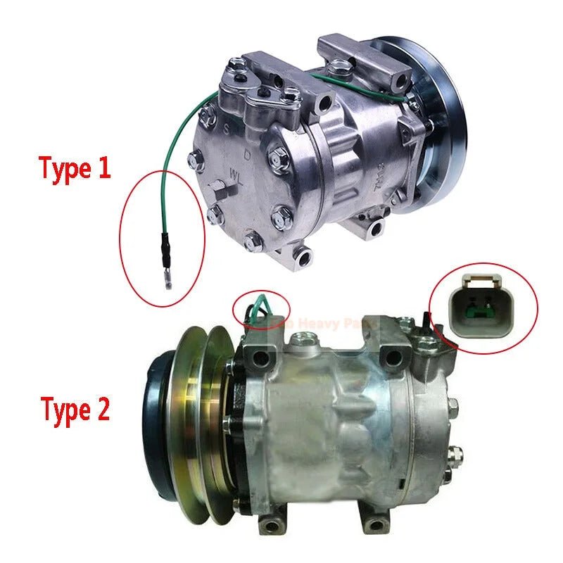 SD7H13 A/C Compressor 4674027 Fits for Hitachi Excavator ZX60USB - 3 ZX60USB - 3F ZX60USBNA - 3 ZX65USB - 3F - Fab Heavy Parts