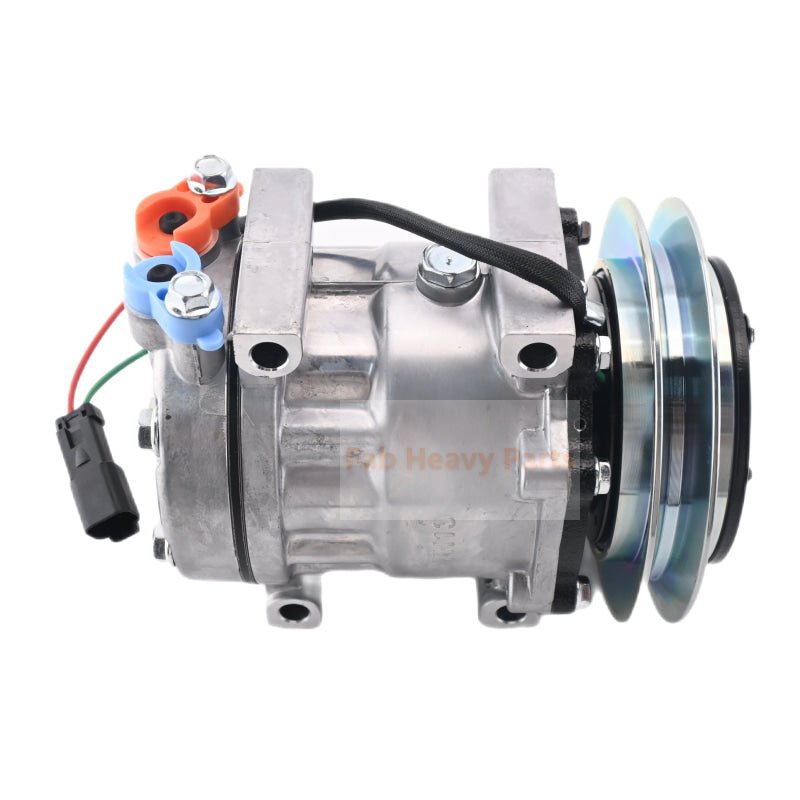 SD7H13 A/C Compressor 4674027 Fits for Hitachi Excavator ZX60USB - 3 ZX60USB - 3F ZX60USBNA - 3 ZX65USB - 3F - Fab Heavy Parts