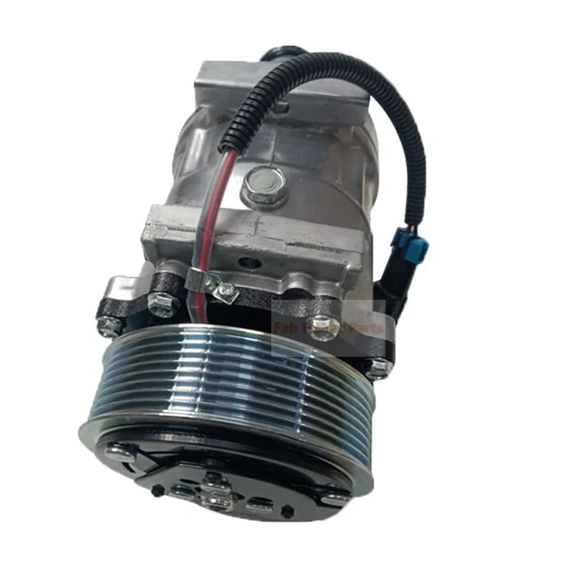 SD7H15 A/C Compressor 299 - 2212 2992212 Fits for Caterpillar CAT Backhoe Loader 416E 420E 422E 422F 428E 430E 432F 434F 442E 444F - Fab Heavy Parts