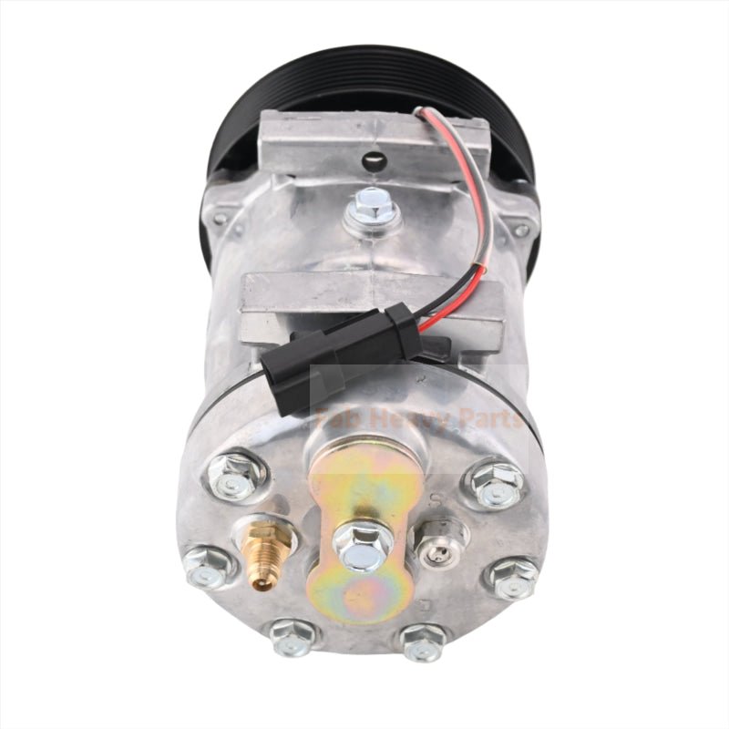 SD7H15 A/C Compressor 338 - 9098 3389098 Fits for Caterpillar CAT Engine C4.4 Backhoe Loader 416F 420F 428F 430F 432F 434F 444F 450F - Fab Heavy Parts